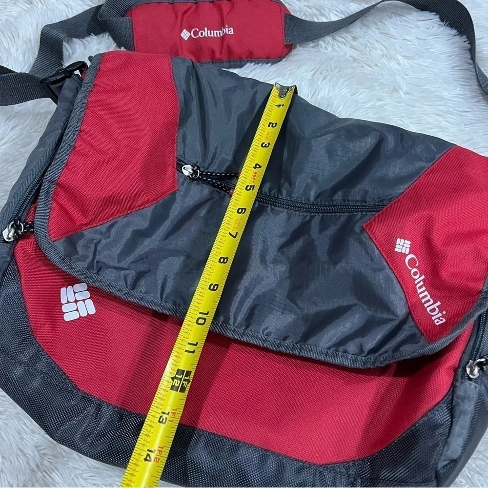 Columbia Red & Grey Insulated Diaper Messenger Bag